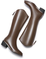 (W) 热风PU圆头拉链高帮靴 ''5厘米黑色'' H85W3412 Cheap (W) 热风PU圆头拉链高帮靴 ''5厘米黑色'' H85W3412