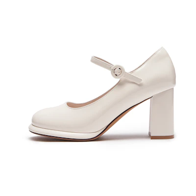 (W) Hotwind Retro Charm Chunky High Heel '8.5cm'