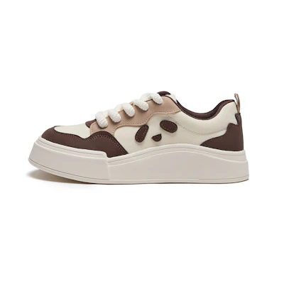 (W) Hotwind Retro Color-Block Low Top 'Cute Youthful Thick Sole'
