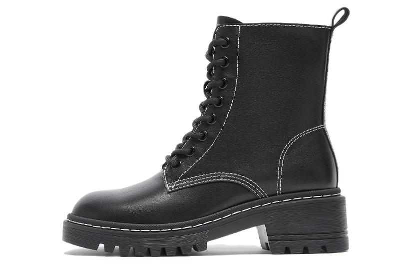 Buy (W) Hotwind 復古百搭短中筒馬丁靴 '黑色' H83W2402