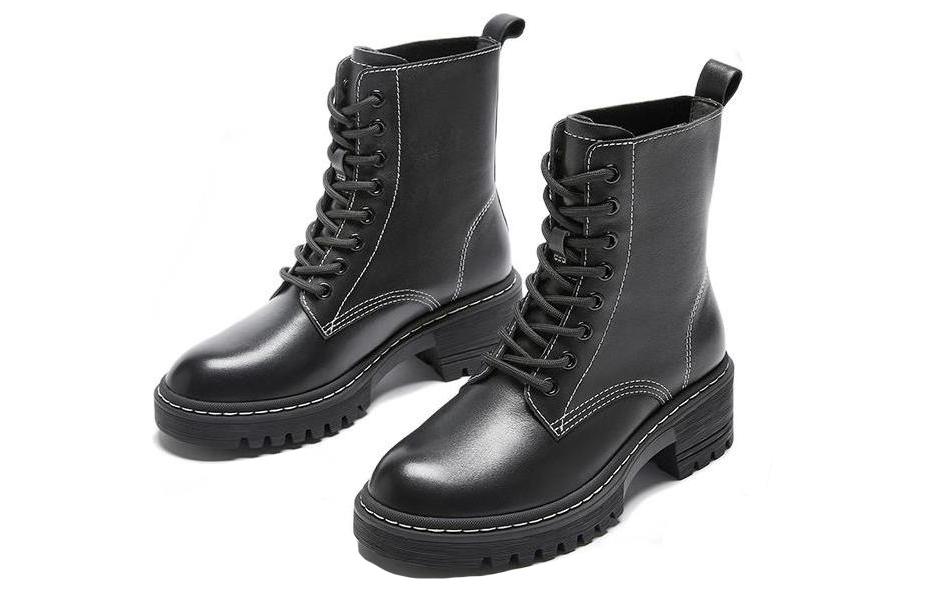 Lookbook (W) Hotwind 復古百搭短中筒馬丁靴 '黑色' H83W2402