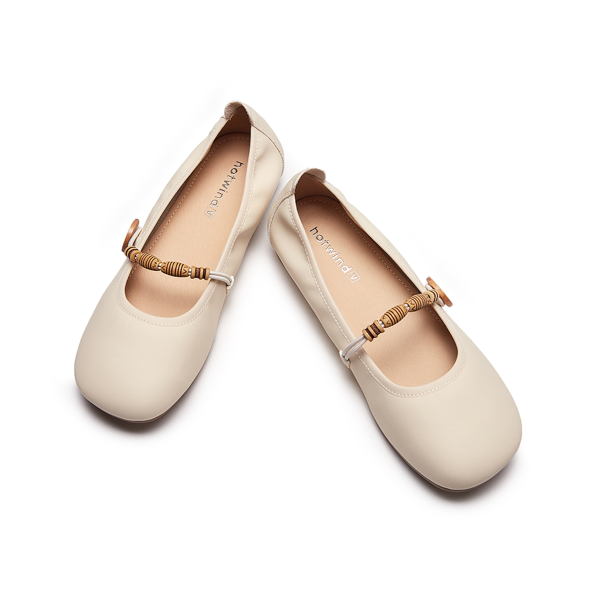 Shop (W) 热风圆头搭扣休闲平底鞋 H24W3V09