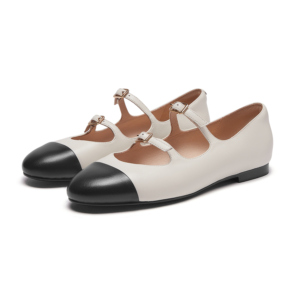 Sizing (W) Zapatos Planos Hotwind Punta Redonda con Hebilla 'Casual de Piel de Oveja' H24W3707