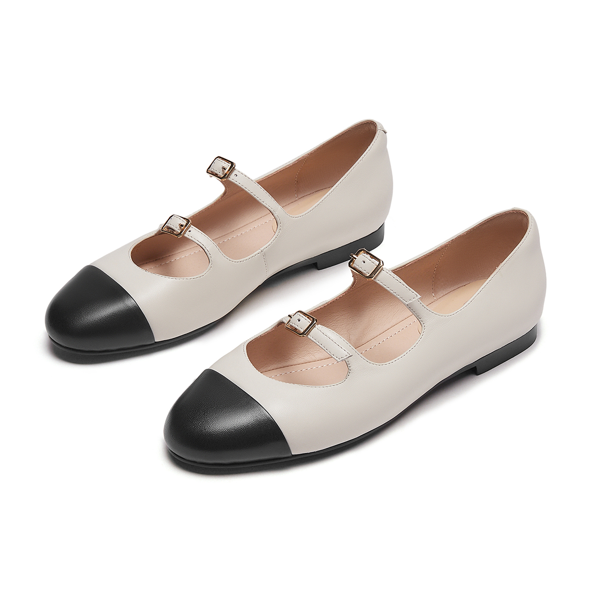 Cheap (W) Zapatos Planos Hotwind Punta Redonda con Hebilla 'Casual de Piel de Oveja' H24W3707