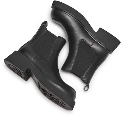 (W) 热风圆头休闲切尔西靴‘头层牛皮黑色’ H82W3420 Shop (W) 热风圆头休闲切尔西靴‘头层牛皮黑色’ H82W3420