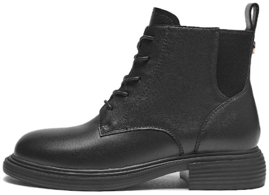 (Women) Hotwind Round Toe Lace-Up Simple Martin Boots 'First Layer Cowhide' H81W3405 Buy (Women) Hotwind Round Toe Lace-Up Simple Martin Boots 'First Layer Cowhide' H81W3405