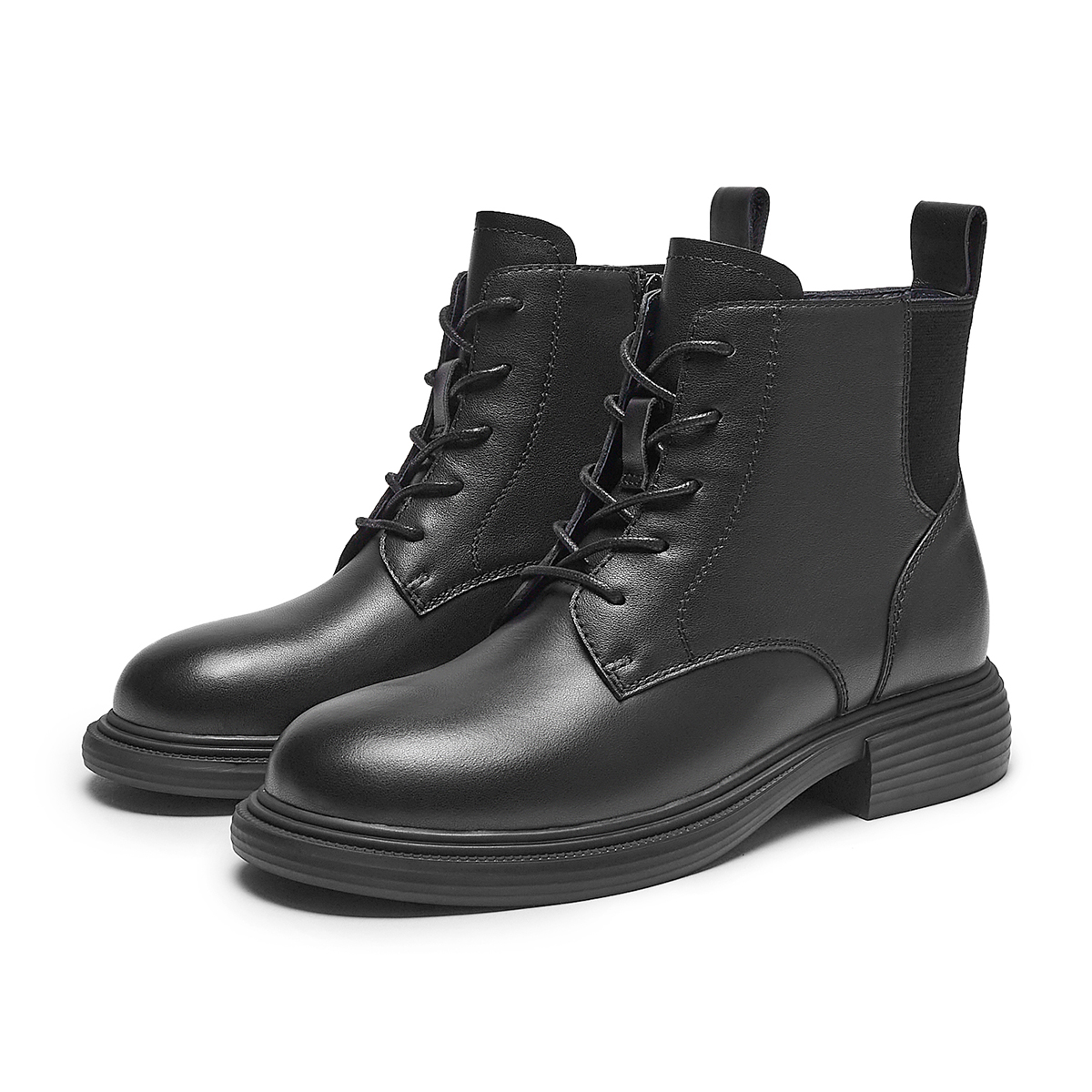 Lookbook (W) Botas Martin Sencillas Hotwind Punta Redonda Cordones 'Cuero de Primera Capa' H81W3405