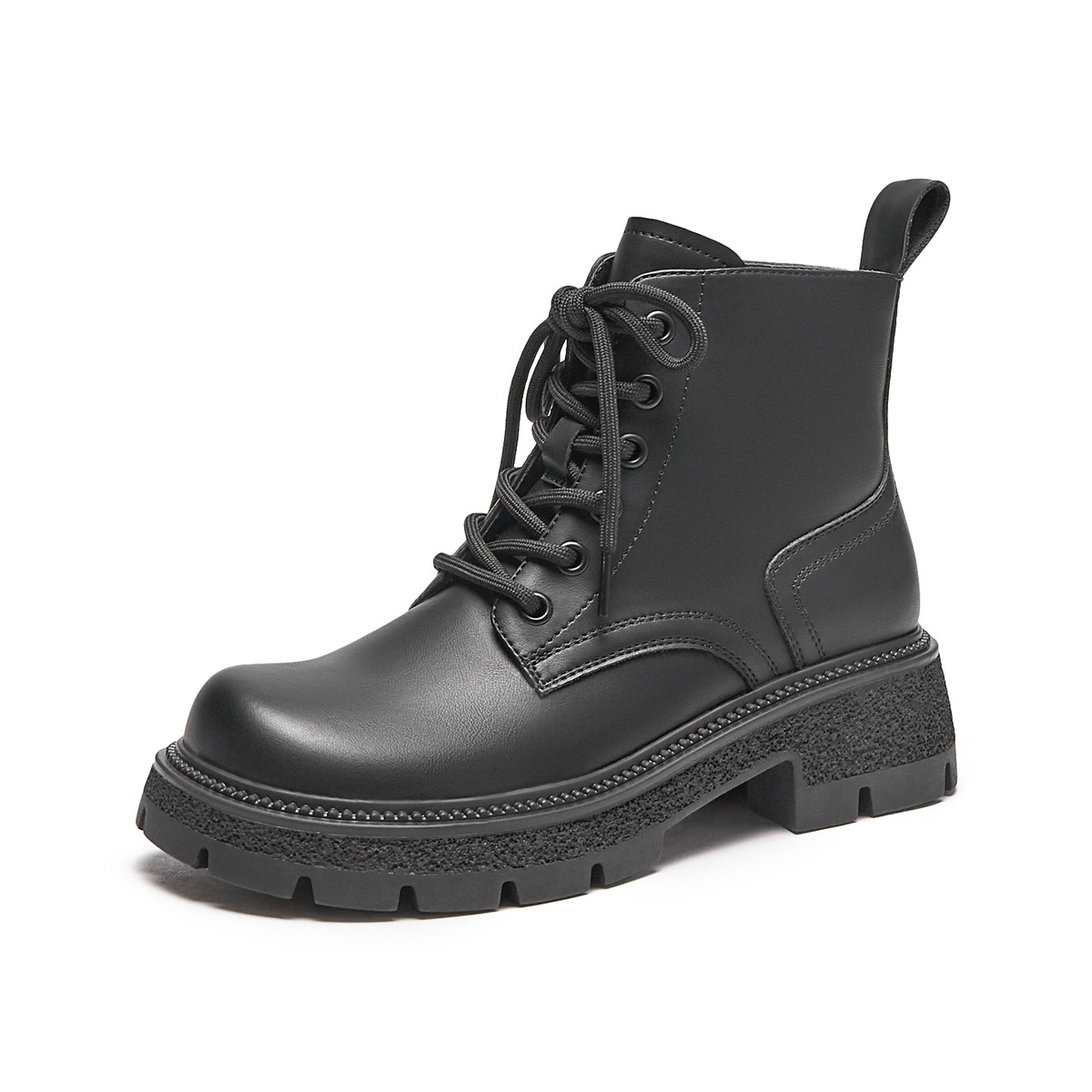 Order (W) 热风圆头系带厚底短筒马丁靴 H81W3808