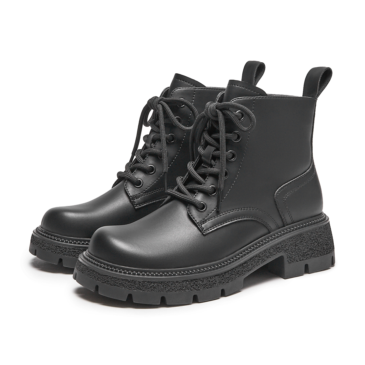 Lookbook (W) 热风圆头系带厚底短筒马丁靴 H81W3808