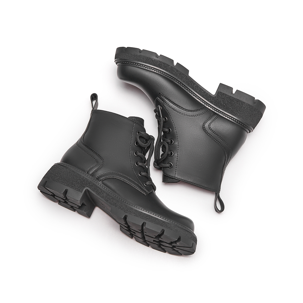 Shop (W) 热风圆头系带厚底短筒马丁靴 H81W3808