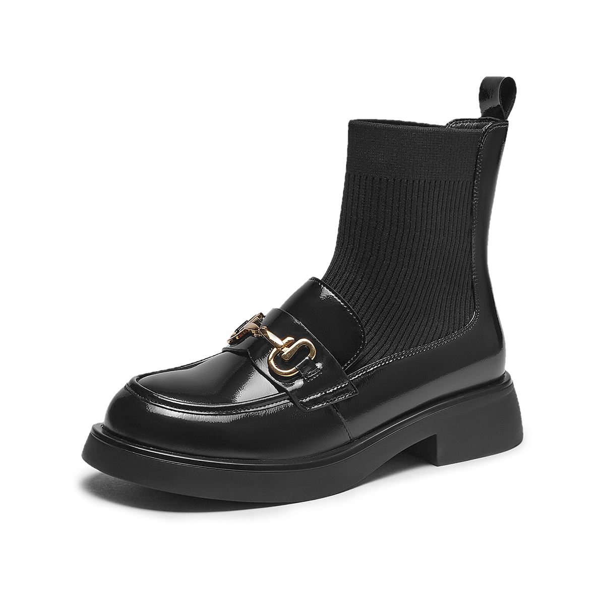 Order (Women) Hotwind Round Toe Versatile Ankle Boot 'Black Pigskin' H82W3419