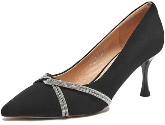 (W) Hotwind 羊皮時尚水鑽高跟鞋 7cm '黑色' '優雅細跟鞋' H04W3106 Order (W) Hotwind 羊皮時尚水鑽高跟鞋 7cm '黑色' '優雅細跟鞋' H04W3106