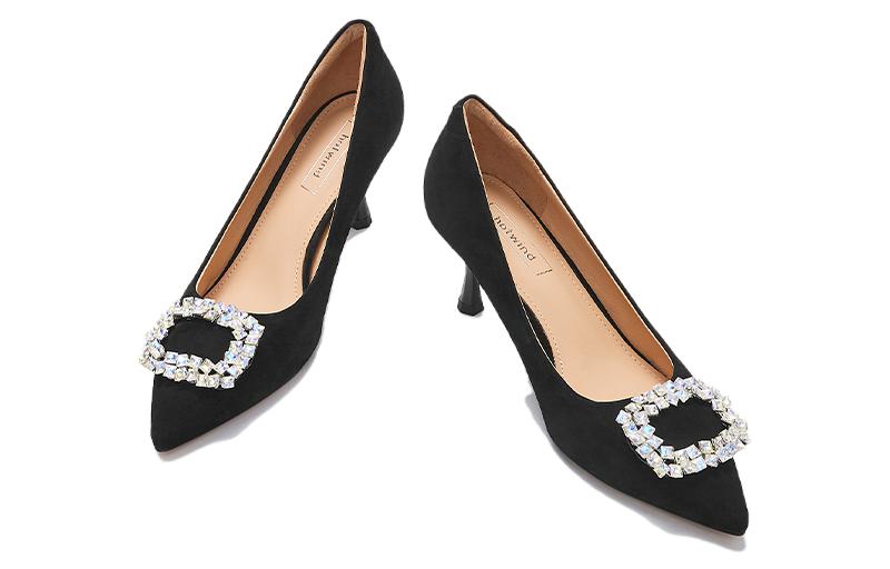 Shop (W) Hotwind羊皮時尚多功能6.5cm高跟鞋『黑色』 H04W3107