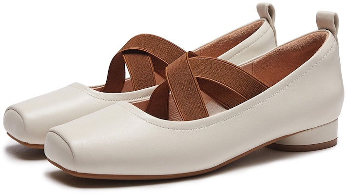 (Women) Hotwind Sheepskin Square Toe Slip-On Casual Flats '2cm Heel' H24W3731 3