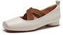 (Women) Hotwind Sheepskin Square Toe Slip-On Casual Flats '2cm Heel' H24W3731