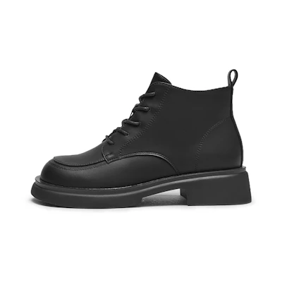 (W) Hotwind Synthetic Leather CMFT Casual 'Short Mid-Tube Martin Boot'