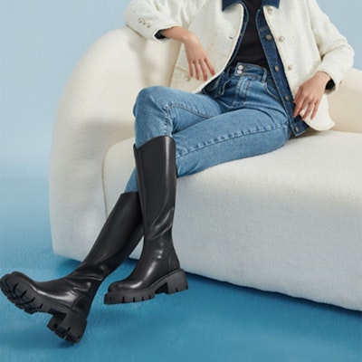 (Women) Hotwind Synthetic Leather Fashion Casual 'Cool Round Toe High-Top Black' H85W2409 Lookbook (Women) Hotwind Synthetic Leather Fashion Casual 'Cool Round Toe High-Top Black' H85W2409