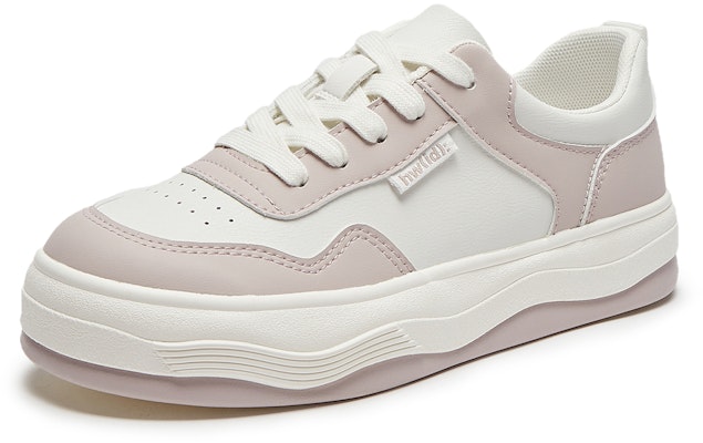 (W) Hotwind Sepatu Kasual Kulit Sintetis Sole Tebal Low Top Sneakers H14W3708 2