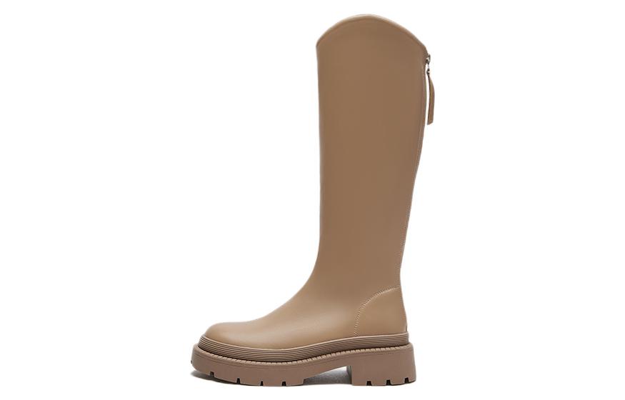 Lookbook (W) Hotwind Sepatu Bot Over-the-Knee Kulit Sintetis Fashion Kasual ''Hitam'' H85W2835