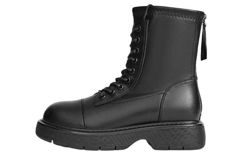 (Women) Hotwind Synthetic Leather Fashion Casual Round Toe Ankle Martin Boots '4.5cm Heel' H81W2846