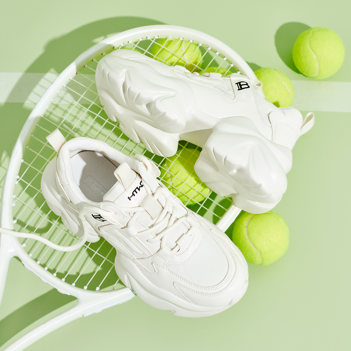 Sizing (W) Hotwind Sepatu Sneakers Kulit Sintetis Fashion ''Dad Shoes Putih'' H42W3123