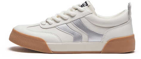 (Women) Hotwind Synthetic Leather Low-Top Sneakers 'White Silver' H14W3722 (Women) Hotwind Synthetic Leather Low-Top Sneakers 'White Silver' H14W3722