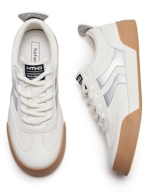 (W) Hotwind 合成皮革低筒休閒鞋 '白銀' H14W3722 Shop (W) Hotwind 合成皮革低筒休閒鞋 '白銀' H14W3722