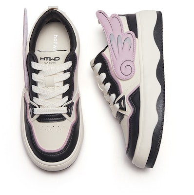 (Women) Hotwind Synthetic Leather Low Top 'Angel Wings Magic Tape' H14W3D20 4