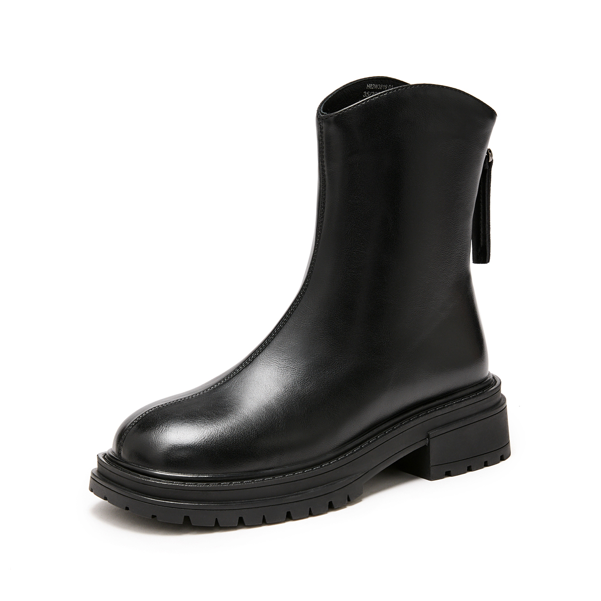 Order (W) Hotwind Sepatu Bot Kasual Kulit Sintetis Tumit 4.5cm Toe Bulat Ankle. H82W3819