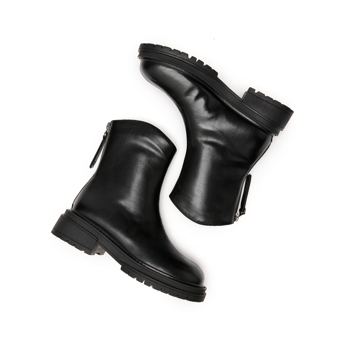 Shop (W) Hotwind Sepatu Bot Kasual Kulit Sintetis Tumit 4.5cm Toe Bulat Ankle. H82W3819