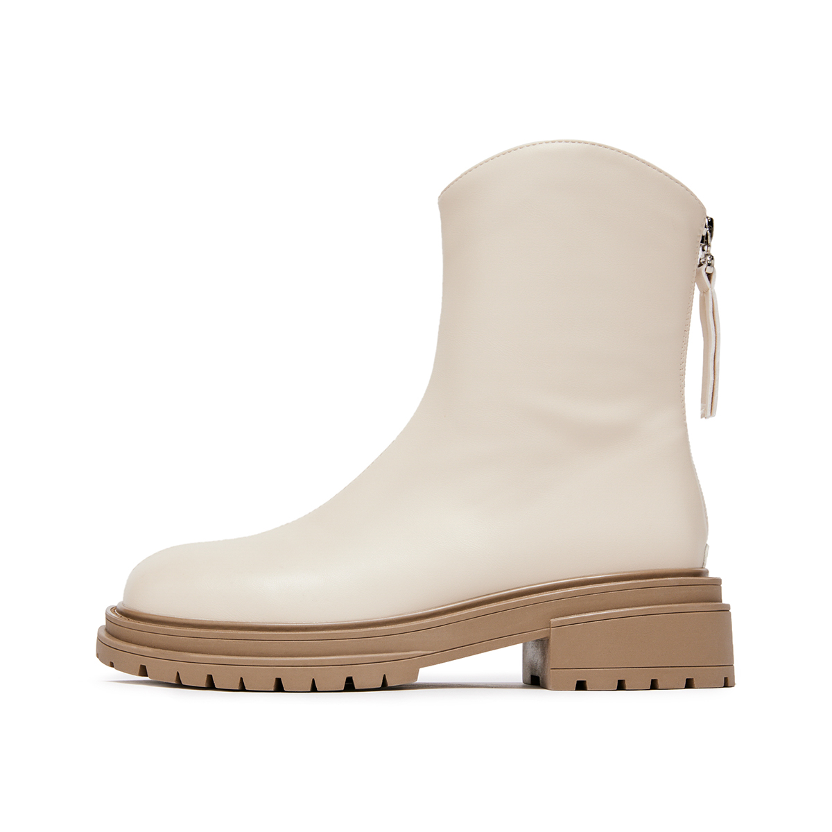 Purchase (W) Hotwind Sepatu Bot Kasual Kulit Sintetis Tumit 4.5cm Toe Bulat Ankle. H82W3819