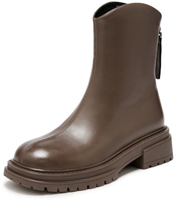 (W) Hotwind Sepatu Bot Kasual Kulit Sintetis Tumit 4.5cm Toe Bulat Ankle. H82W3819 2