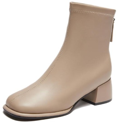 (Women) Hotwind Synthetic Leather Round Toe Chunky Heel Ankle Boot 'Fashion Casual' H84W2422 Purchase (Women) Hotwind Synthetic Leather Round Toe Chunky Heel Ankle Boot 'Fashion Casual' H84W2422