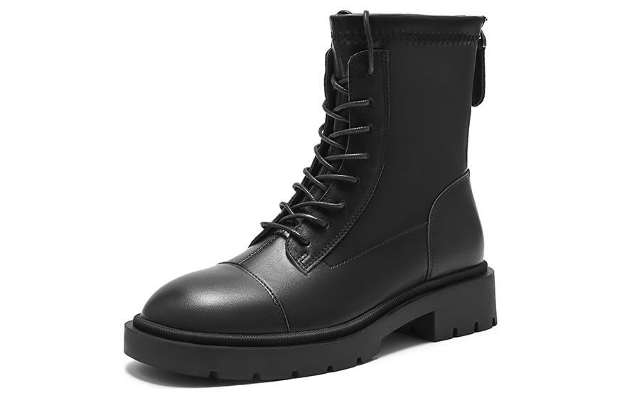 Order (W) Botas Martin de Cuero Sintético con Cremallera Hotwind 'Negro Moda Casual' H81W2406