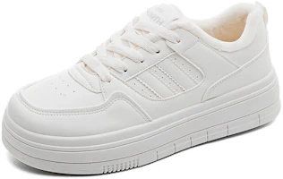 (Women) HUANQIU Beige Low-Top Casual Sneakers - Lightweight & Comfortable JH-23566-MW (Women) HUANQIU Beige Low-Top Casual Sneakers - Lightweight & Comfortable JH-23566-MW