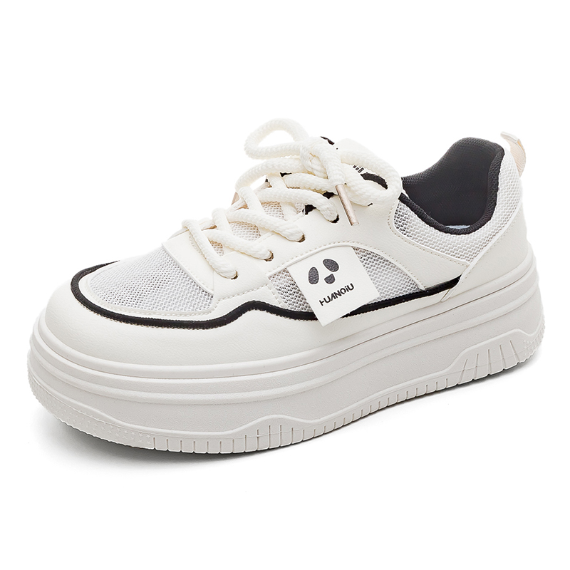 (Women) HUANQIU Black Low-Top Casual Sneakers - Durable & Breathable JH-E67B