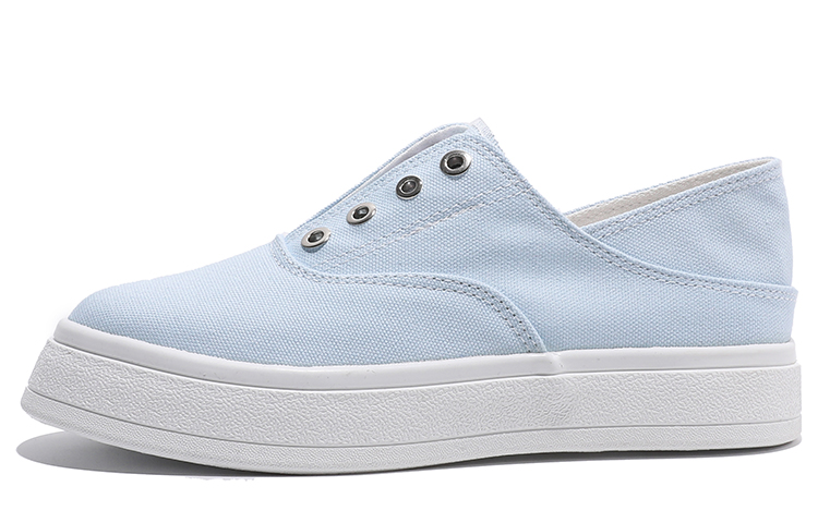 Buy (W) (女性用) ファッションレースアップスリップオン Huanqiu キャンバスロー H20328 H20328