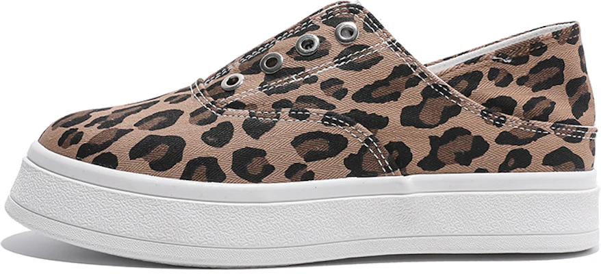 (W) (女性用) ファッションレースアップスリップオン Huanqiu キャンバスロー H20328 H20328 3