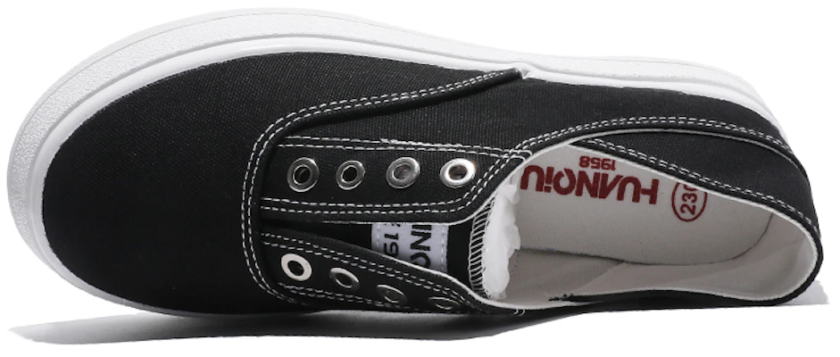 (W) (女性用) ファッションレースアップスリップオン Huanqiu キャンバスロー H20328 H20328 11