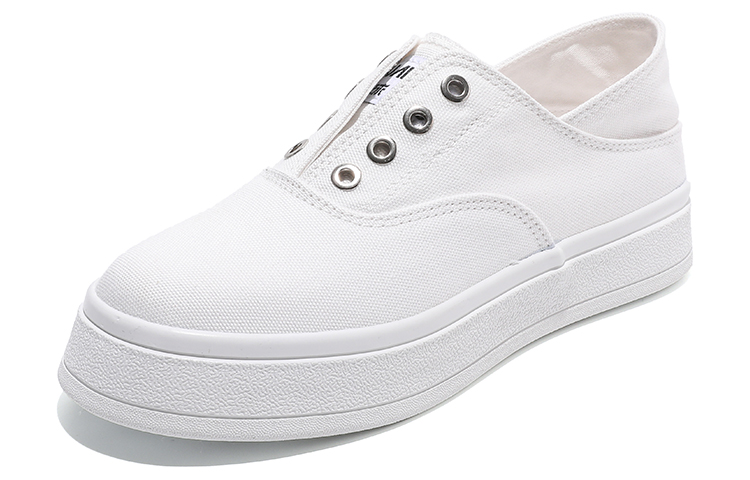 Sizing (W) (女性用) ファッションレースアップスリップオン Huanqiu キャンバスロー H20328 H20328