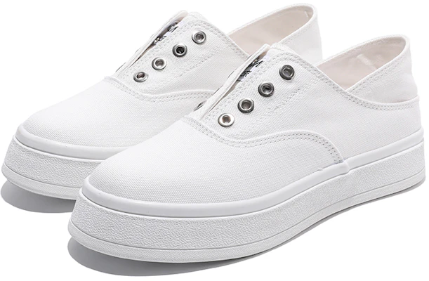 (W) (女性用) ファッションレースアップスリップオン Huanqiu キャンバスロー H20328 H20328 Cheap (W) (女性用) ファッションレースアップスリップオン Huanqiu キャンバスロー H20328 H20328