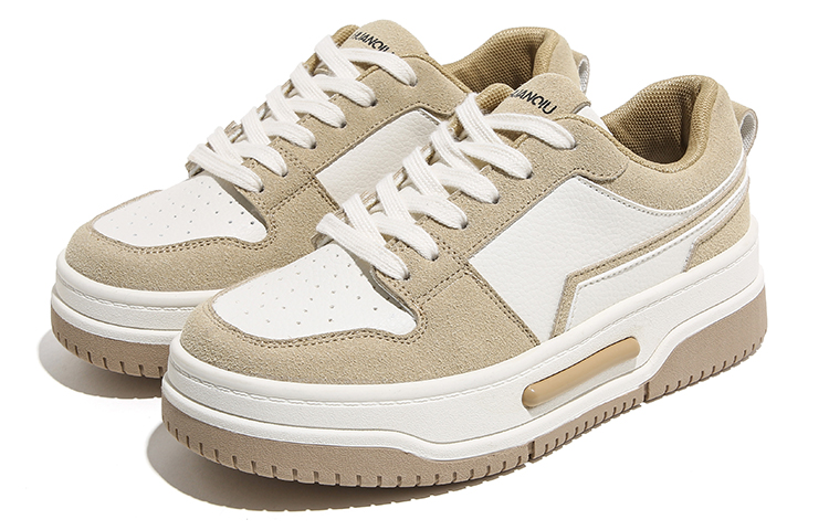 Lookbook 环球 HUANQIU 多用途 舒適 透氣 耐磨 防滑 低筒 板鞋 女款 米卡其色