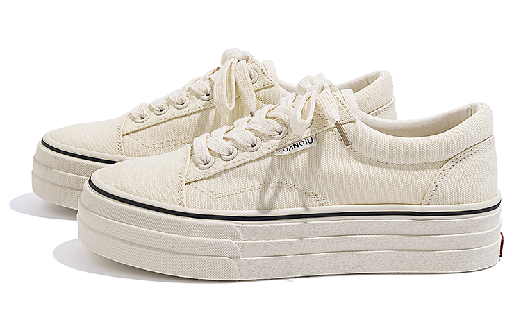 (W) Huanqiu Canvas Low 'Beige' 圖 3