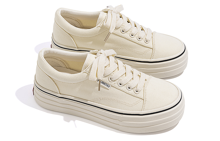 (W) Huanqiu Canvas Low 'Beige' 圖 4