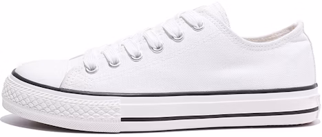 (Women) Huanqiu Canvas Low 'Black & White' H7053WB (Women) Huanqiu Canvas Low 'Black & White' H7053WB