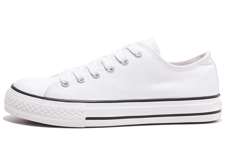 (Women) Huanqiu Canvas Low 'Black & White' H7053WB