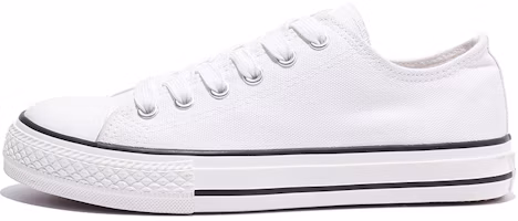 (Women) Huanqiu Canvas Low 'Black & White' H7053WB (Women) Huanqiu Canvas Low 'Black & White' H7053WB