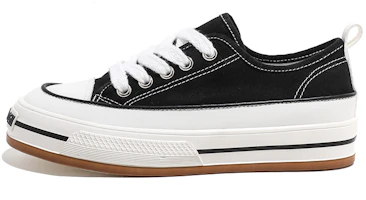 (Women) Huanqiu Canvas Low 'Black' H20737B (Women) Huanqiu Canvas Low 'Black' H20737B