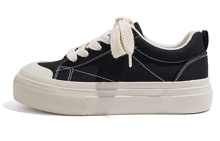 (Women) Huanqiu Canvas Low 'Black' ZHQ-HQ001B