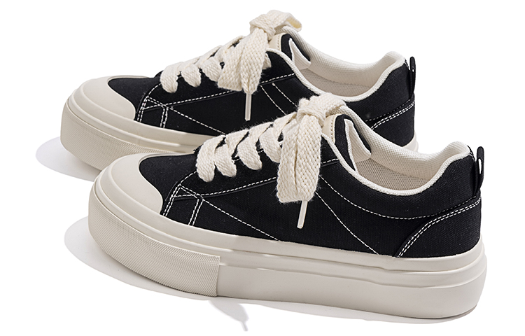 Purchase (W) Huanqiu Kanvas Rendah 'Hitam' ZHQ-HQ001B